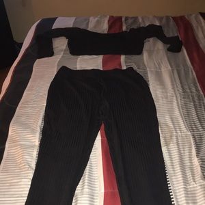 Two piece black set causal or club